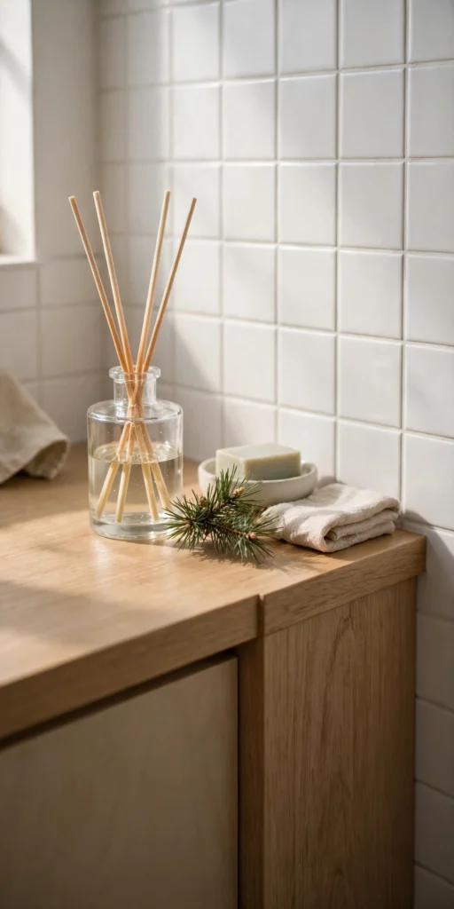 decorating a small bathroom for christmas reed diffuser pine