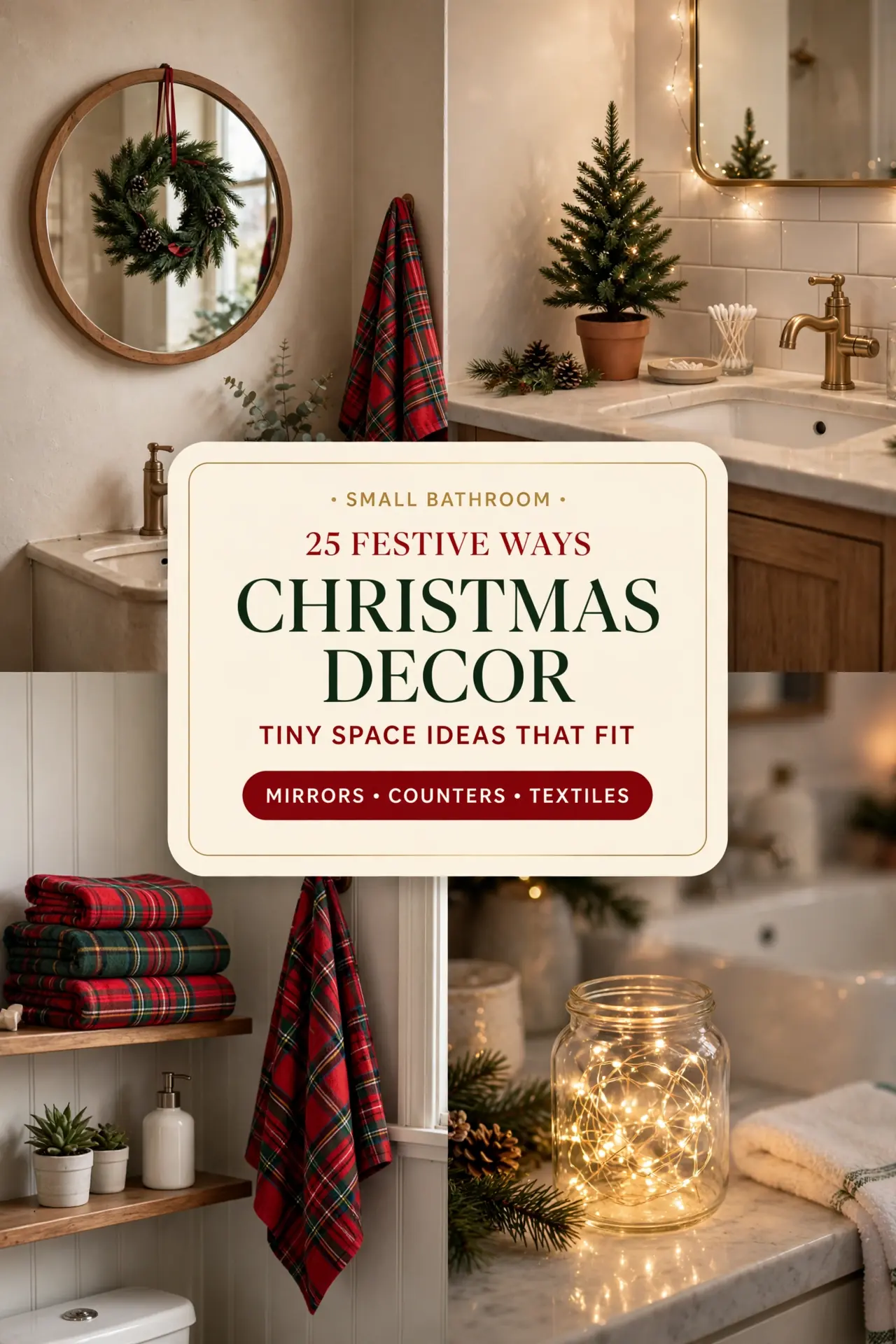 Small Bathroom Christmas Decor Ideas: 25 Space-Smart Ways to Make a Tiny Bath Feel Festive