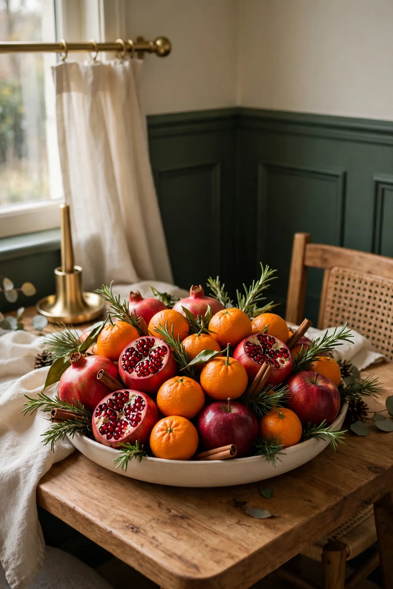 edible christmas centerpiece clementines rosemary