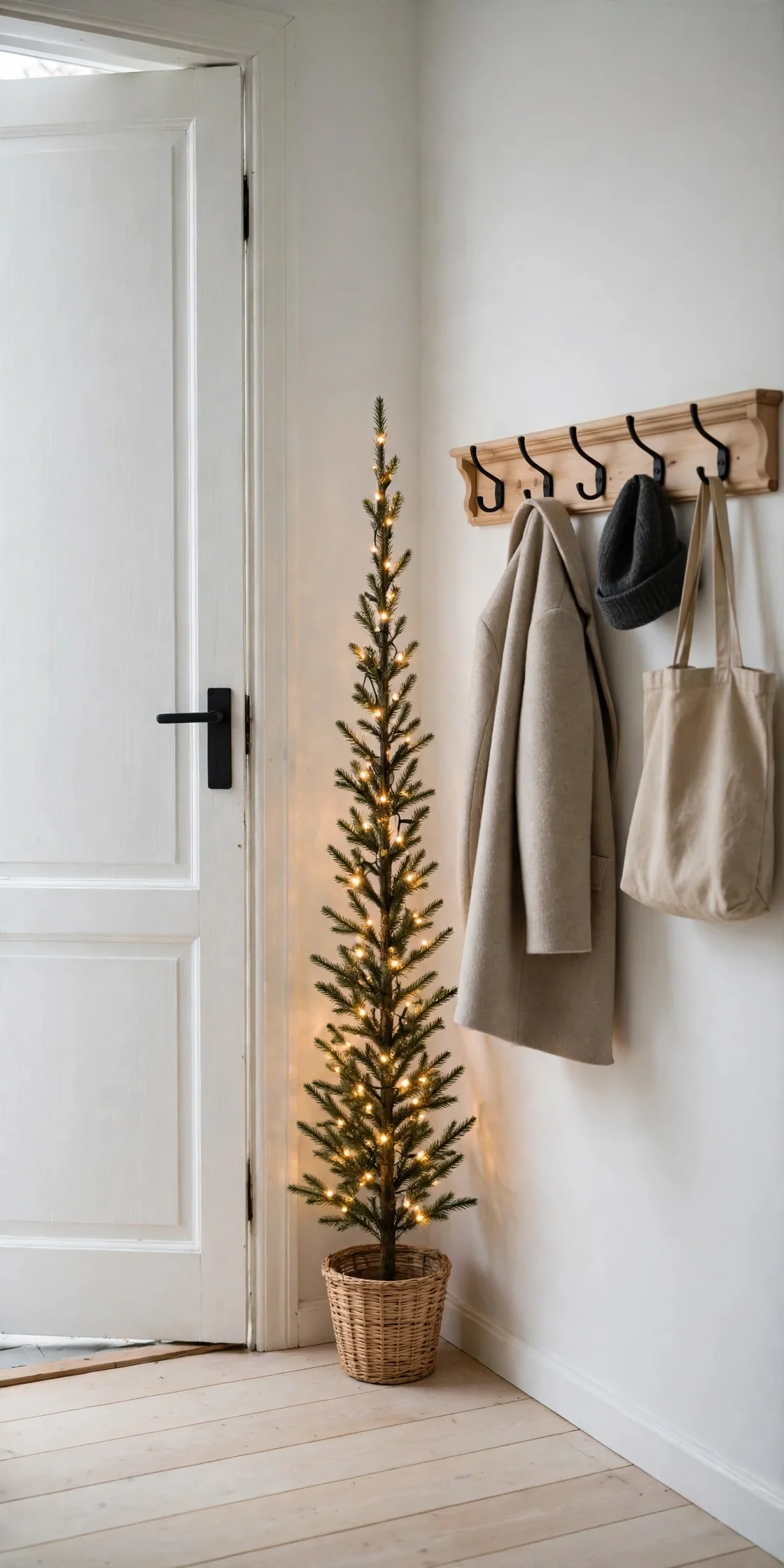 small entryway christmas trees slim pencil tree corner