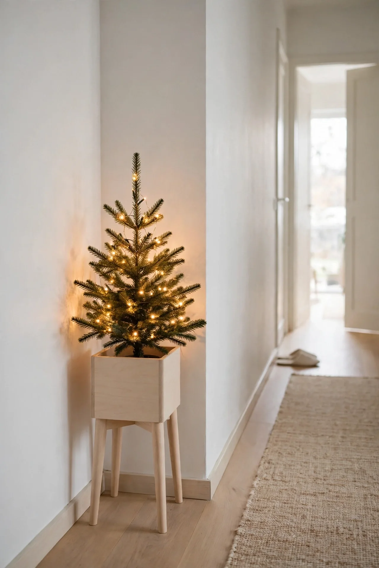small christmas tree for hallway slim tree decor