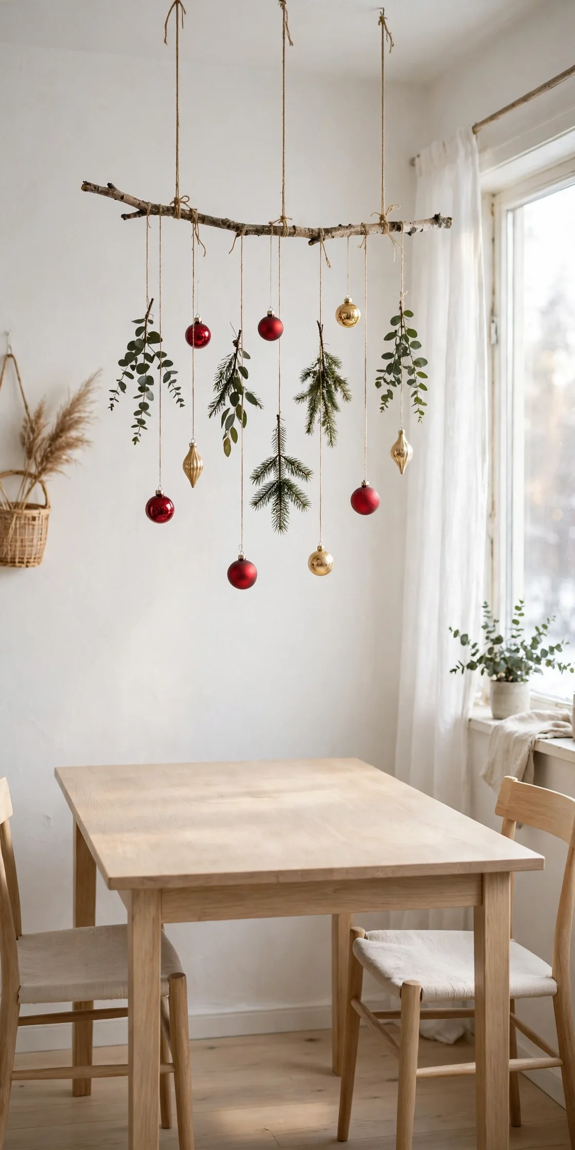 hanging branch ornaments christmas mobile
