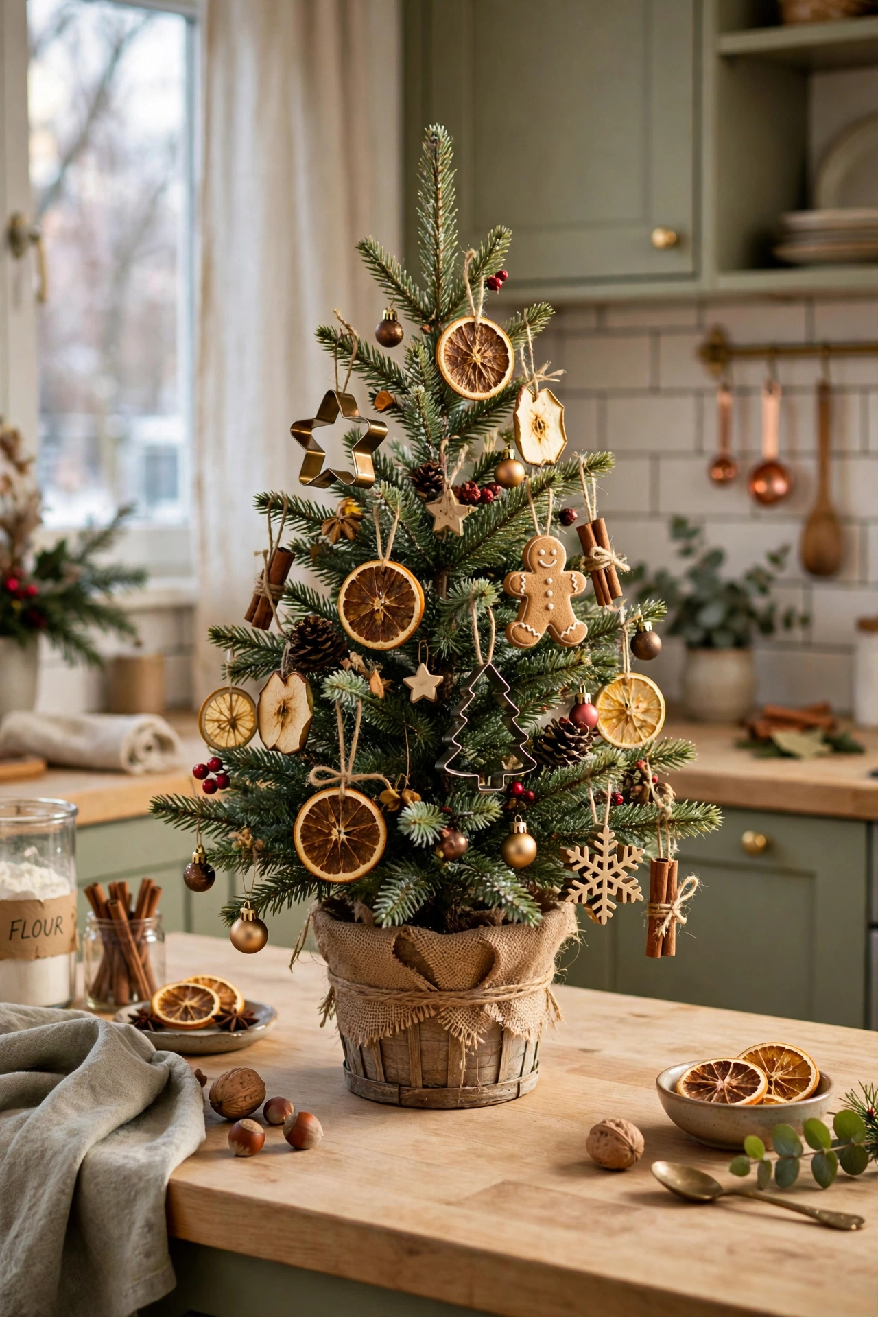small christmas tree kitchen counter