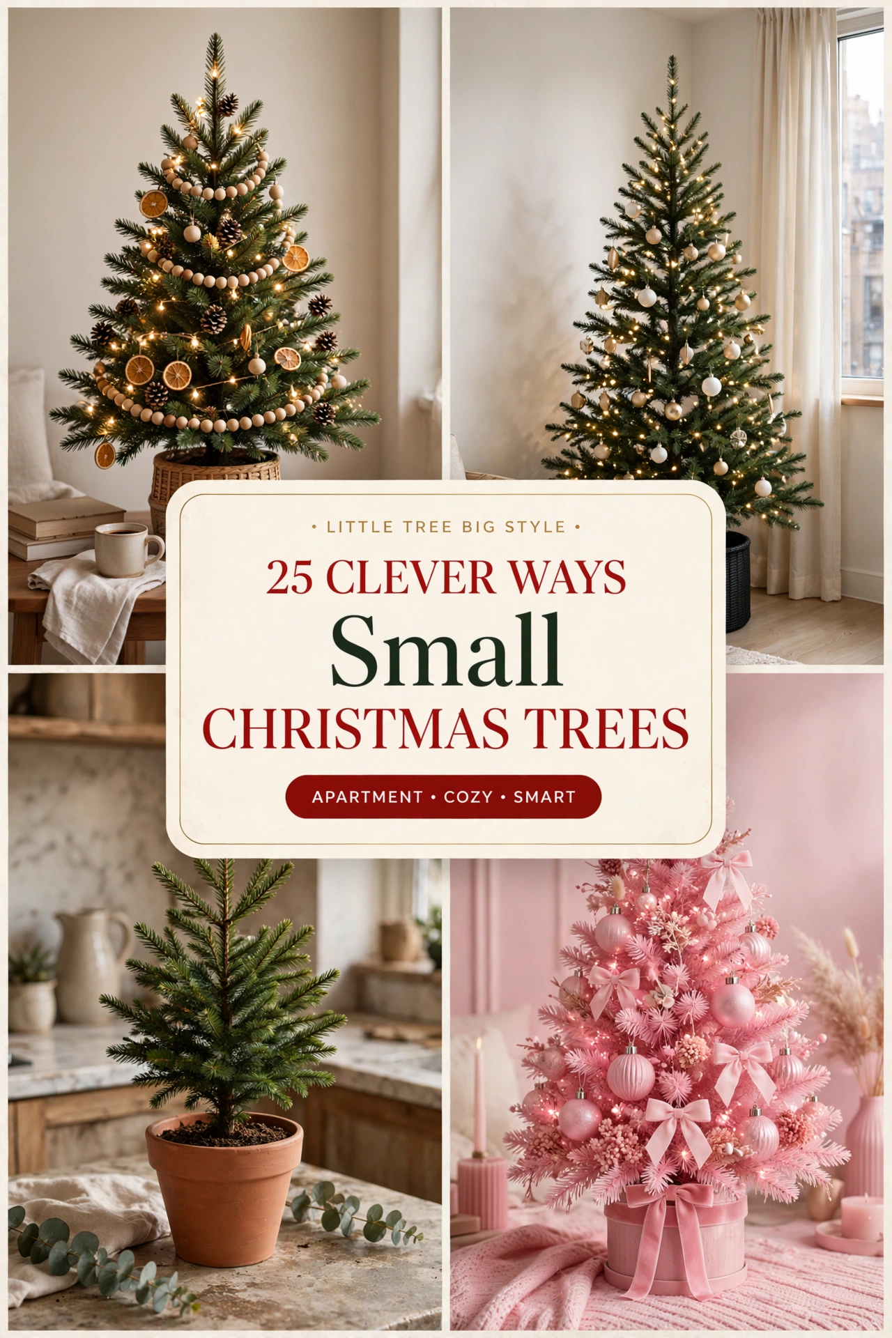 small christmas tree ideas collage 25 ways