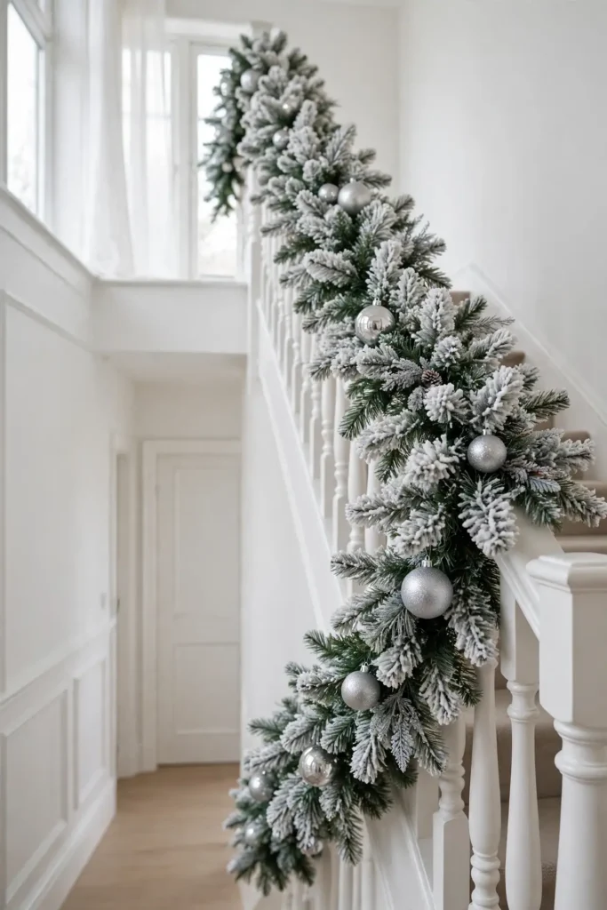 christmas garland ideas for staircase