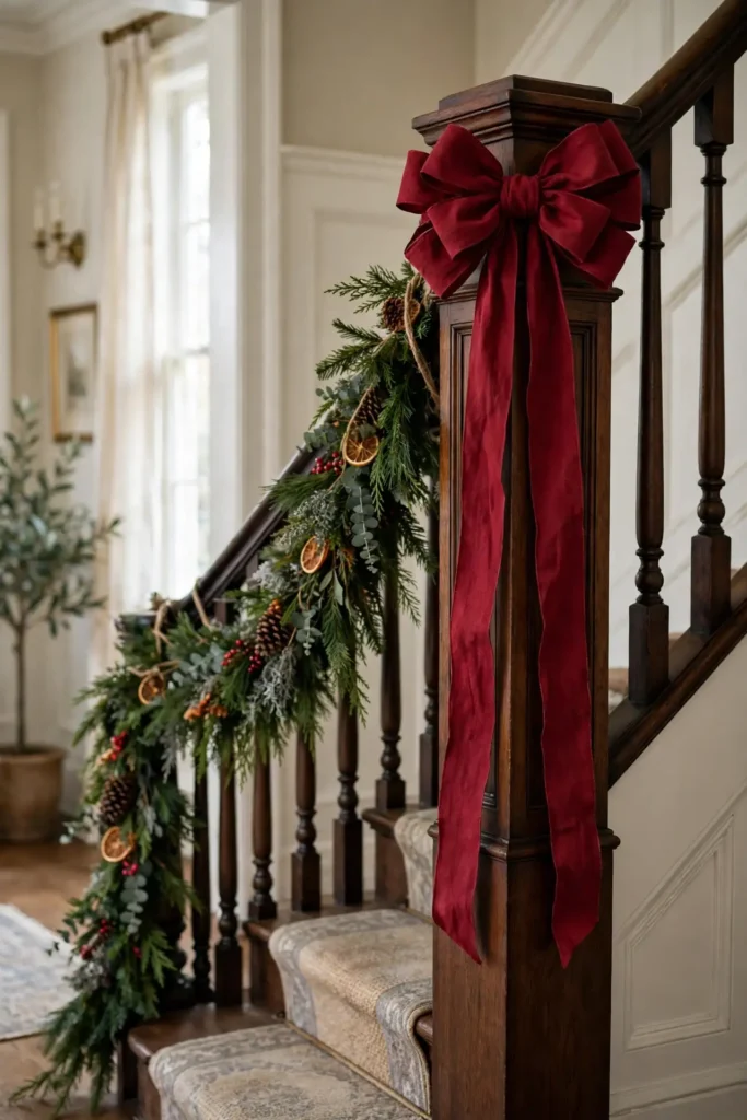 christmas banister decorations