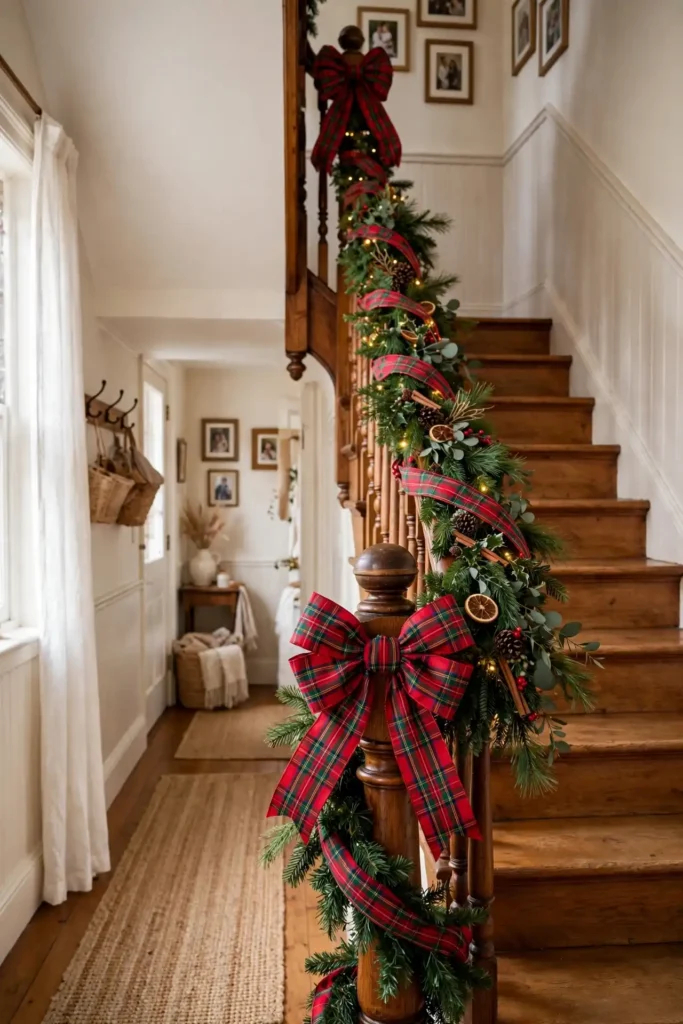 banister christmas garland