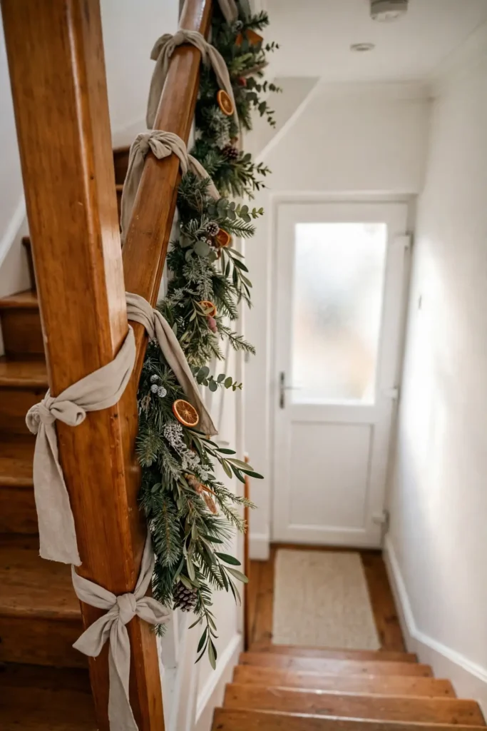 banister decorating ideas for christmas