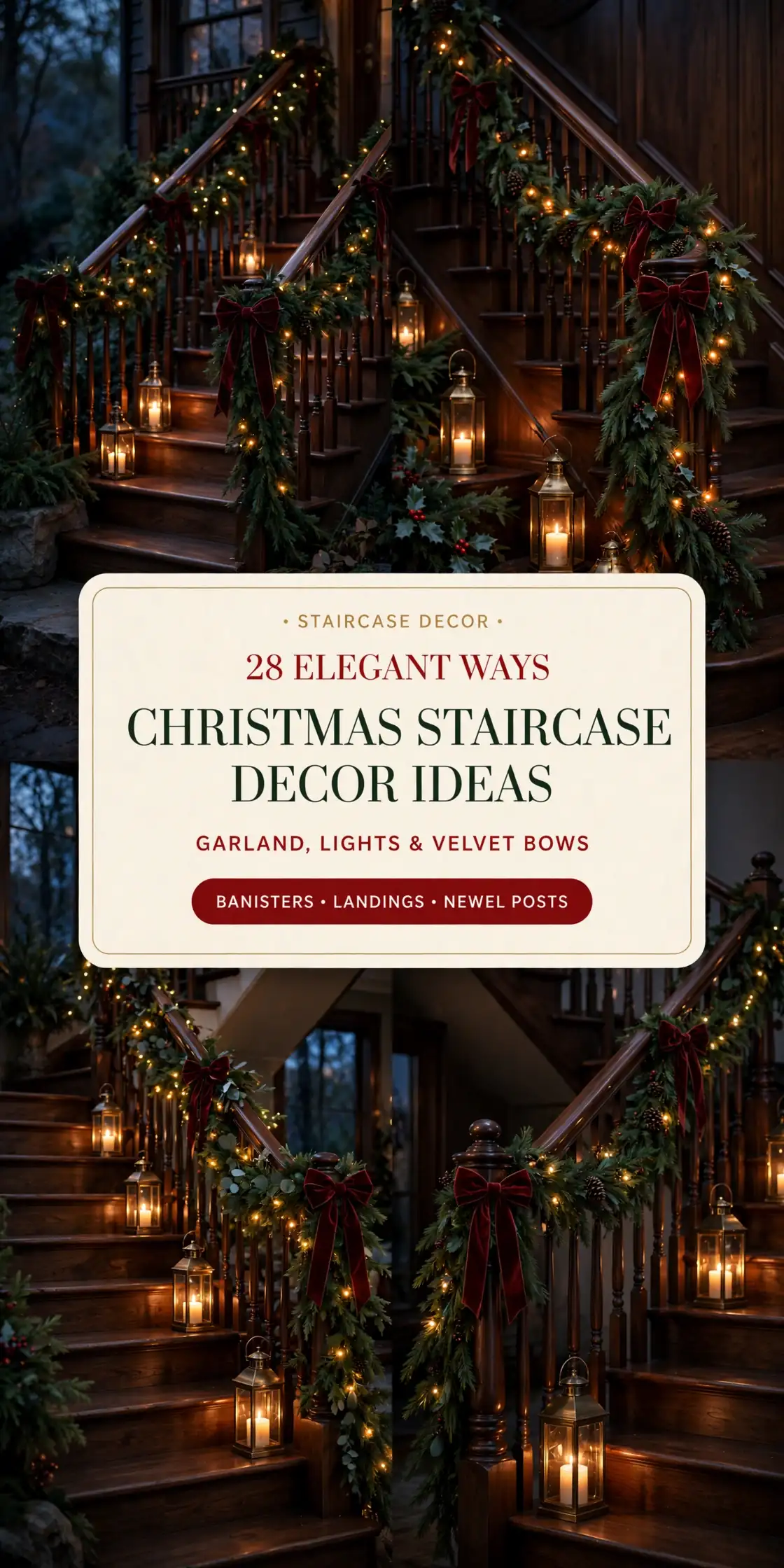 Christmas Staircase Decor Ideas: 28 Elegant Ways to Make Every Step Feel Festive
