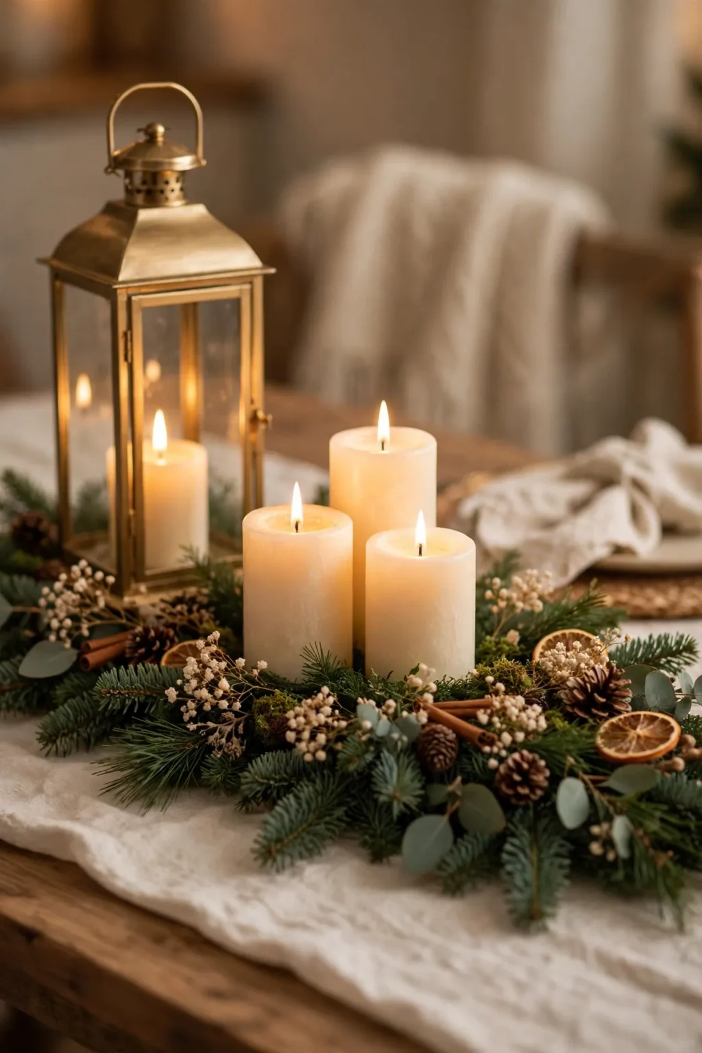 christmas tablescapes for round tables