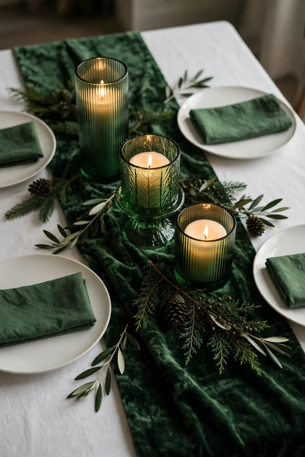 elegant christmas table settings