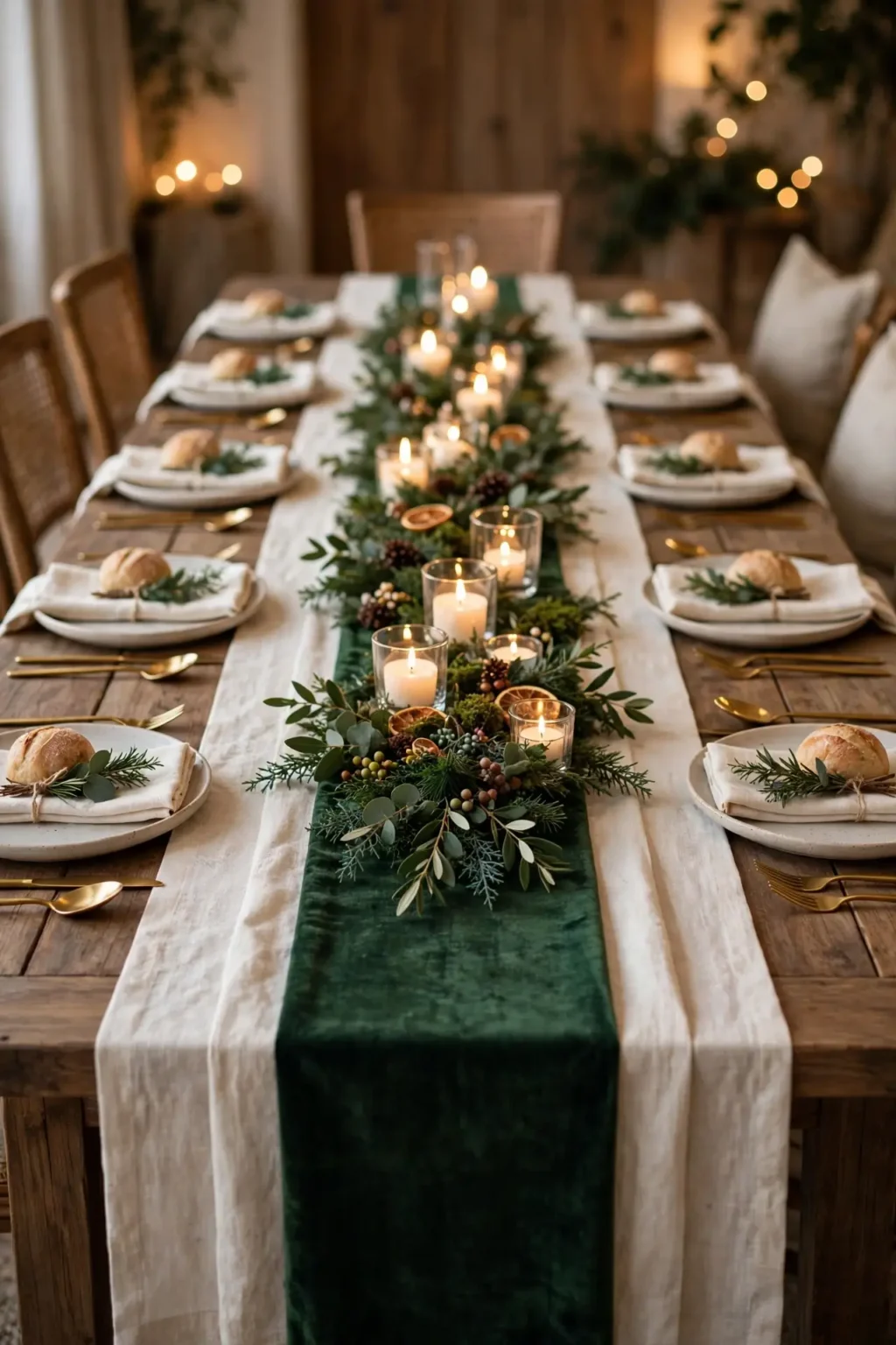 christmas table place settings