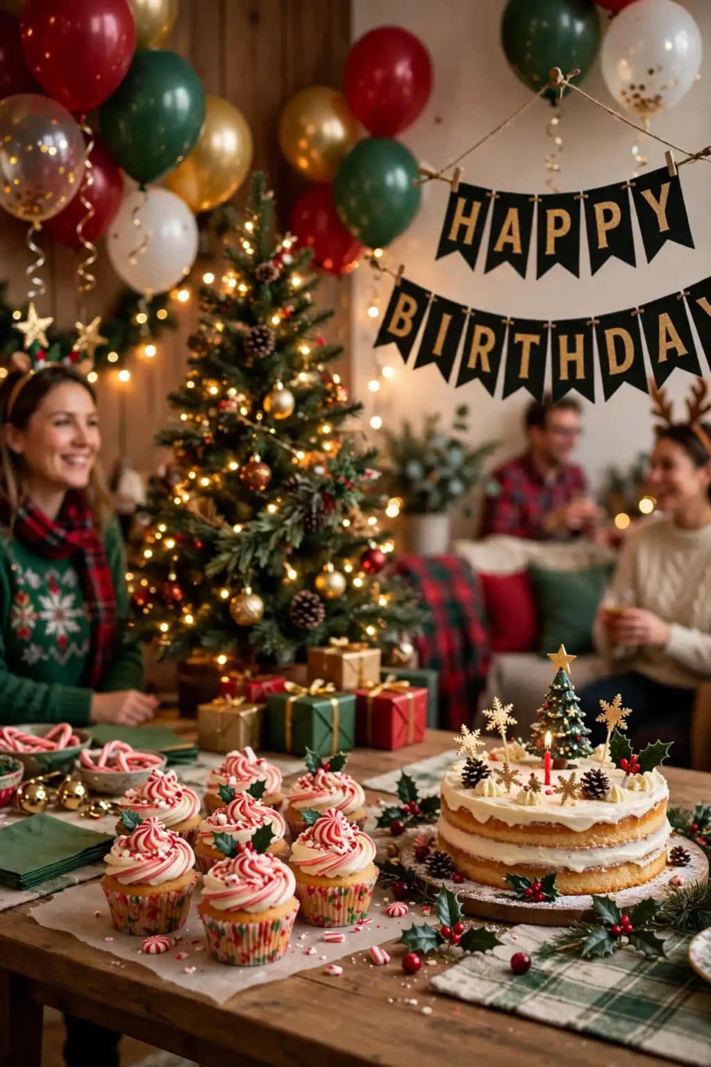 christmas themed birthday party