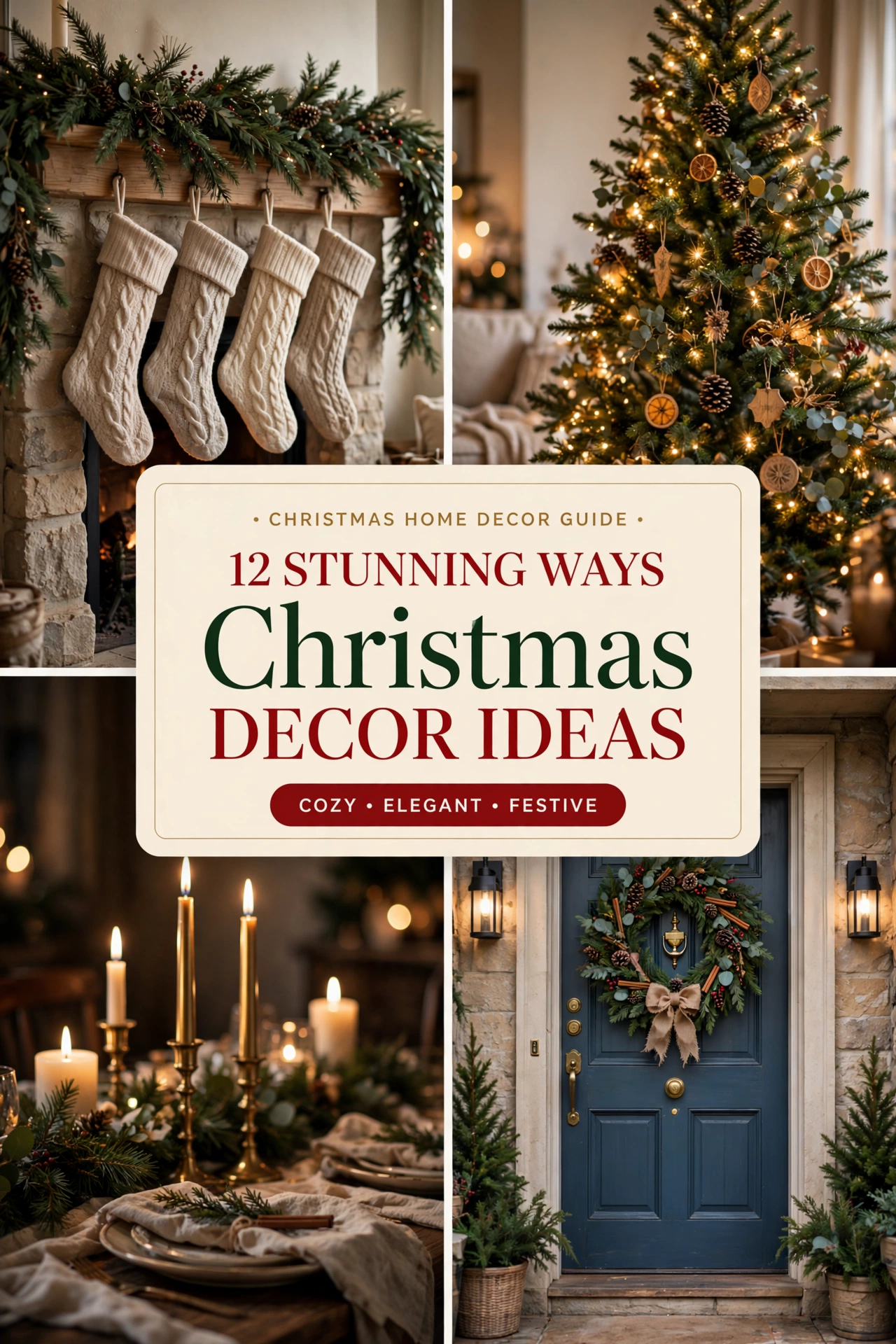 Christmas Decor Ideas β 12 stunning ways collage cover