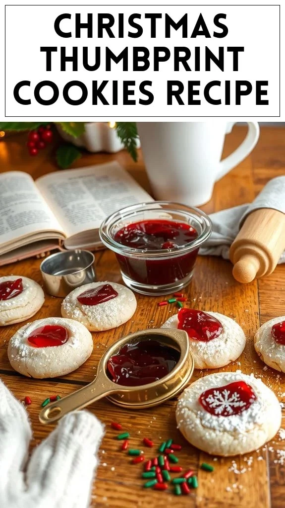 raspberry thumbprint christmas cookies