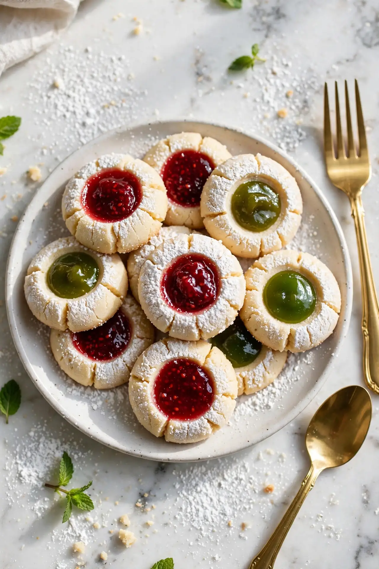 shortbread thumbprint cookies christmas