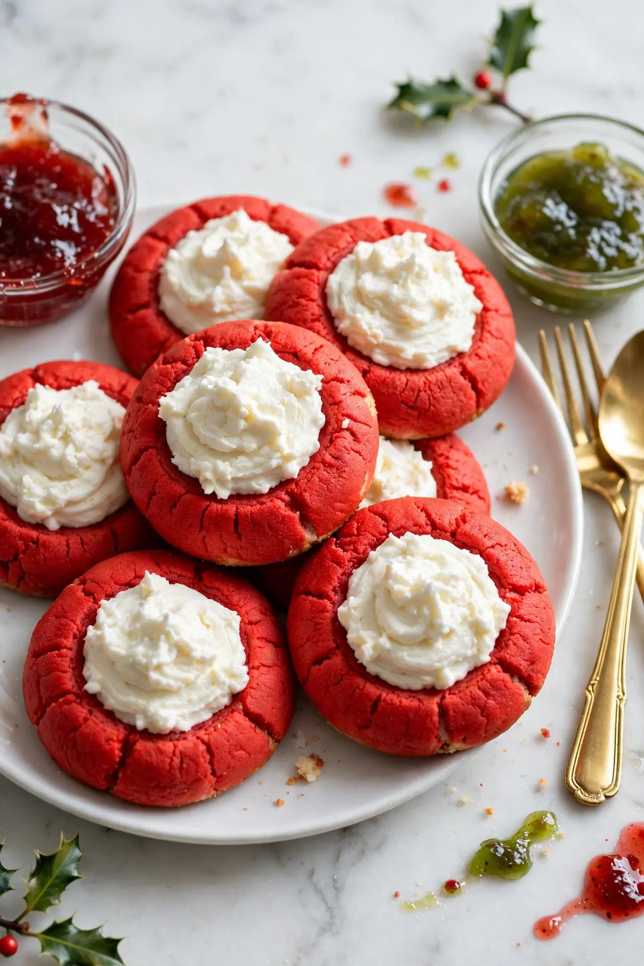 santa thumbprint cookies
