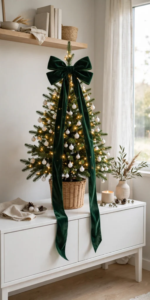 small christmas tree topper bow proportions tabletop