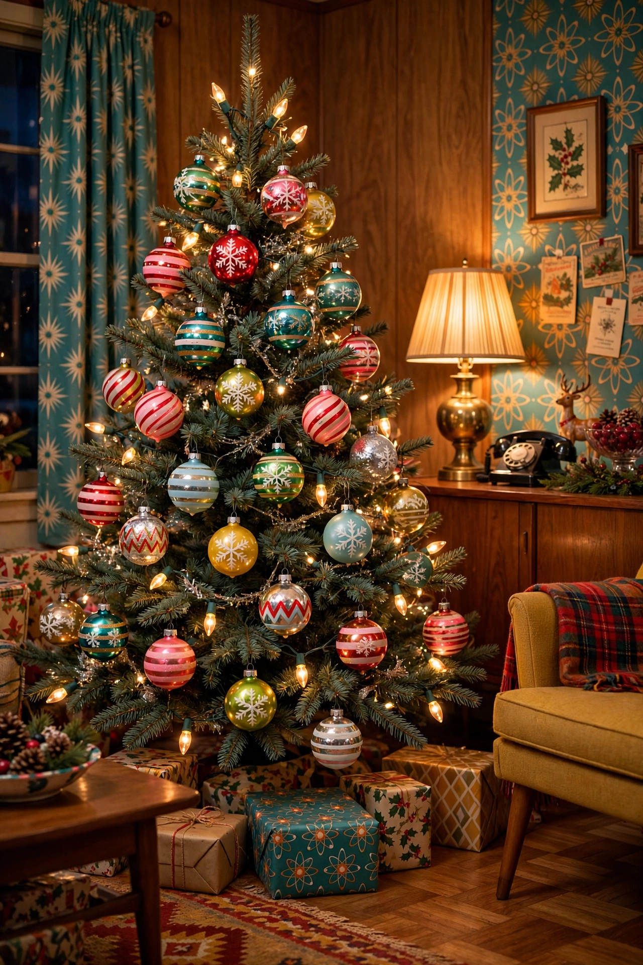 shiny brite ornaments vintage christmas tree decor