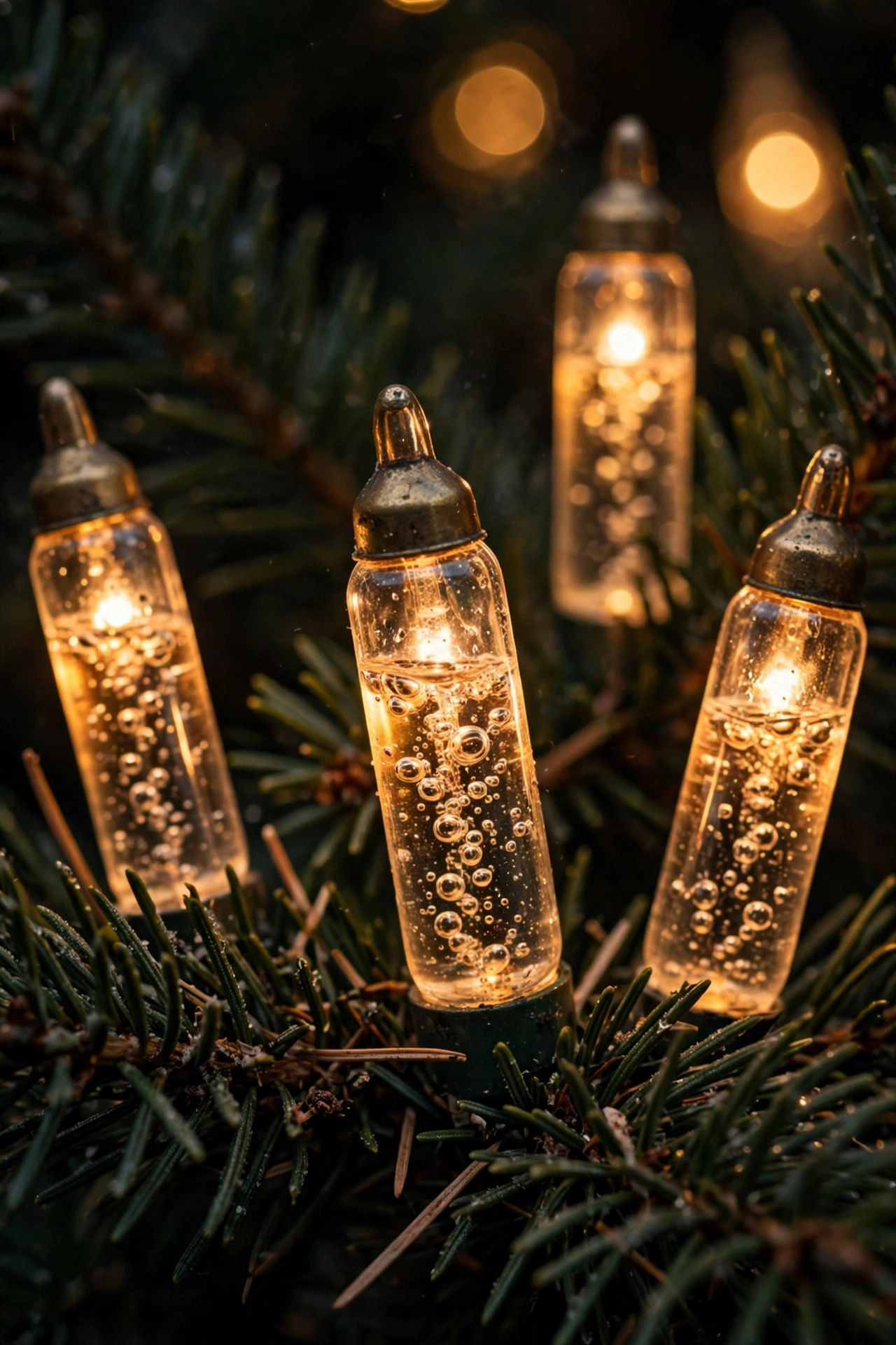 bubble lights vintage christmas tree