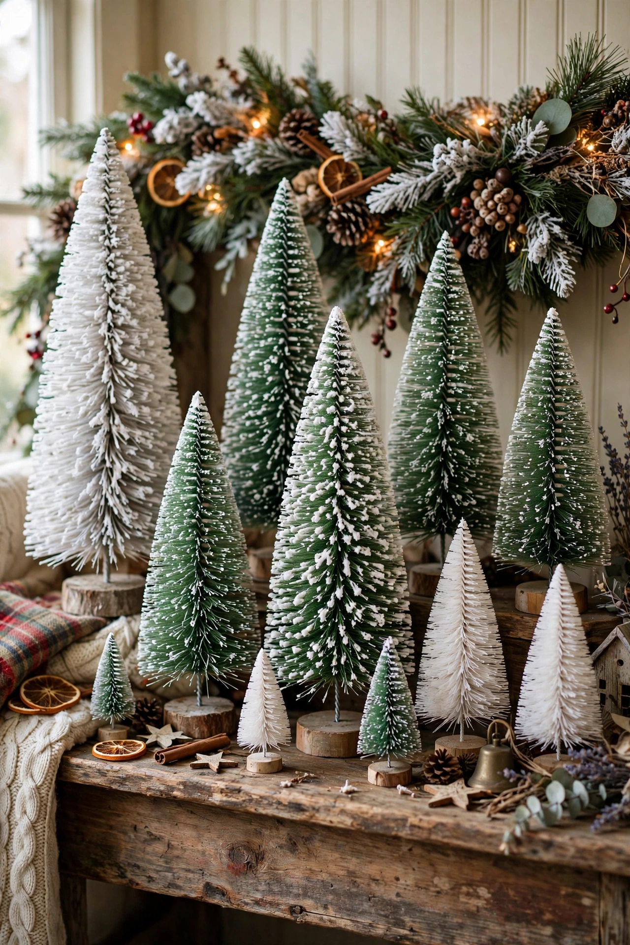 bottle brush trees collection vintage christmas