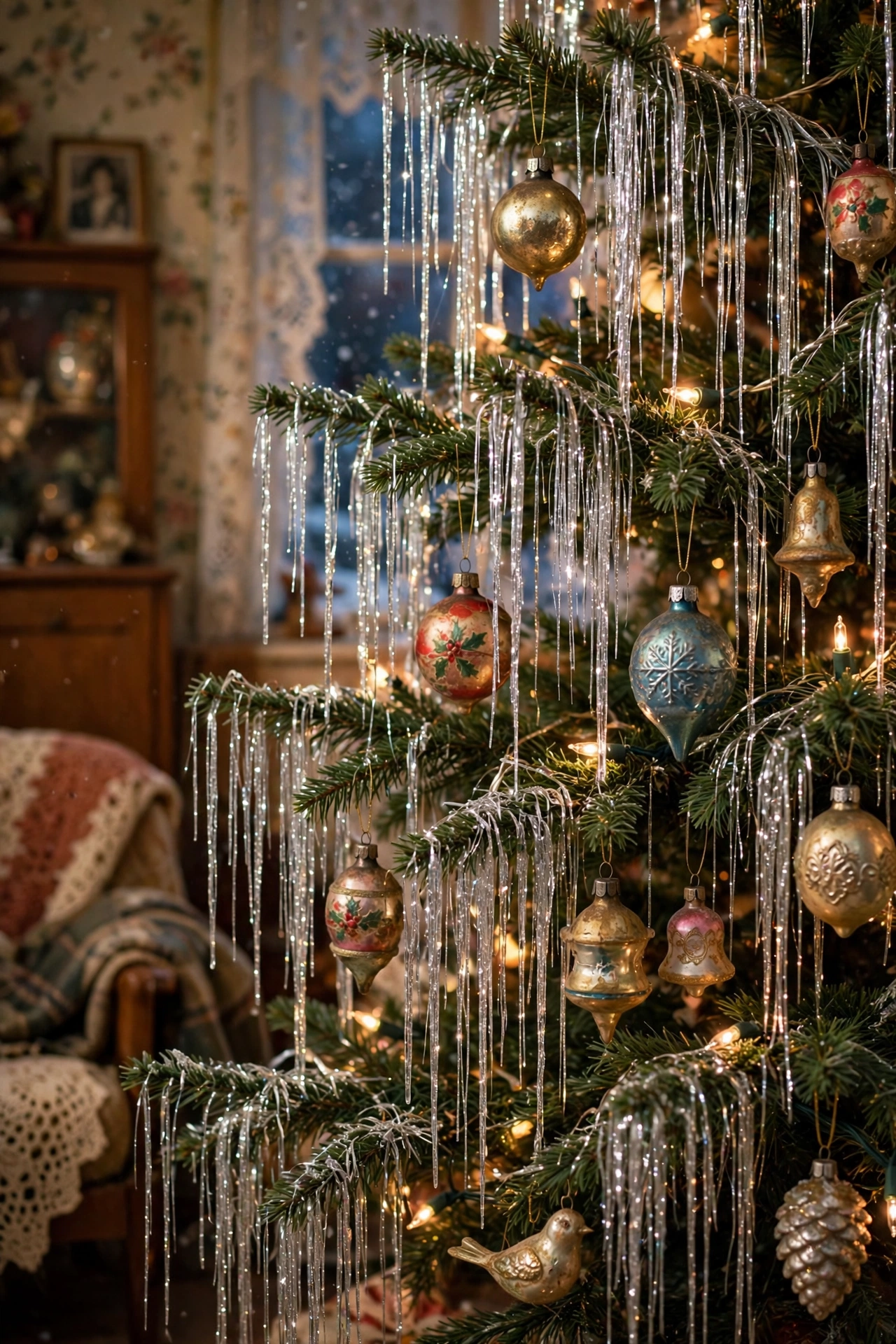 icicle tinsel vintage christmas tree done right