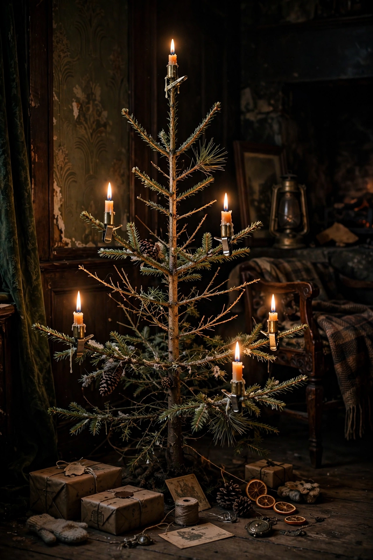 candle clip lights vintage christmas tree