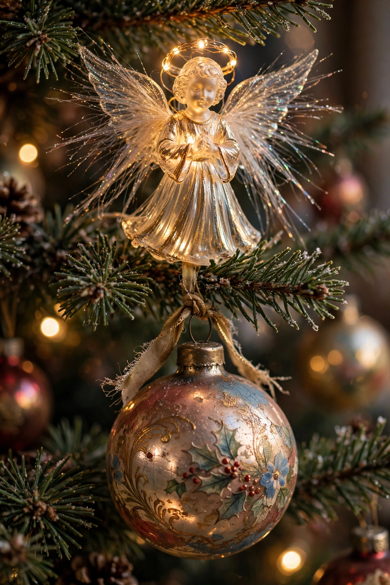 vintage angel tree topper heirloom christmas
