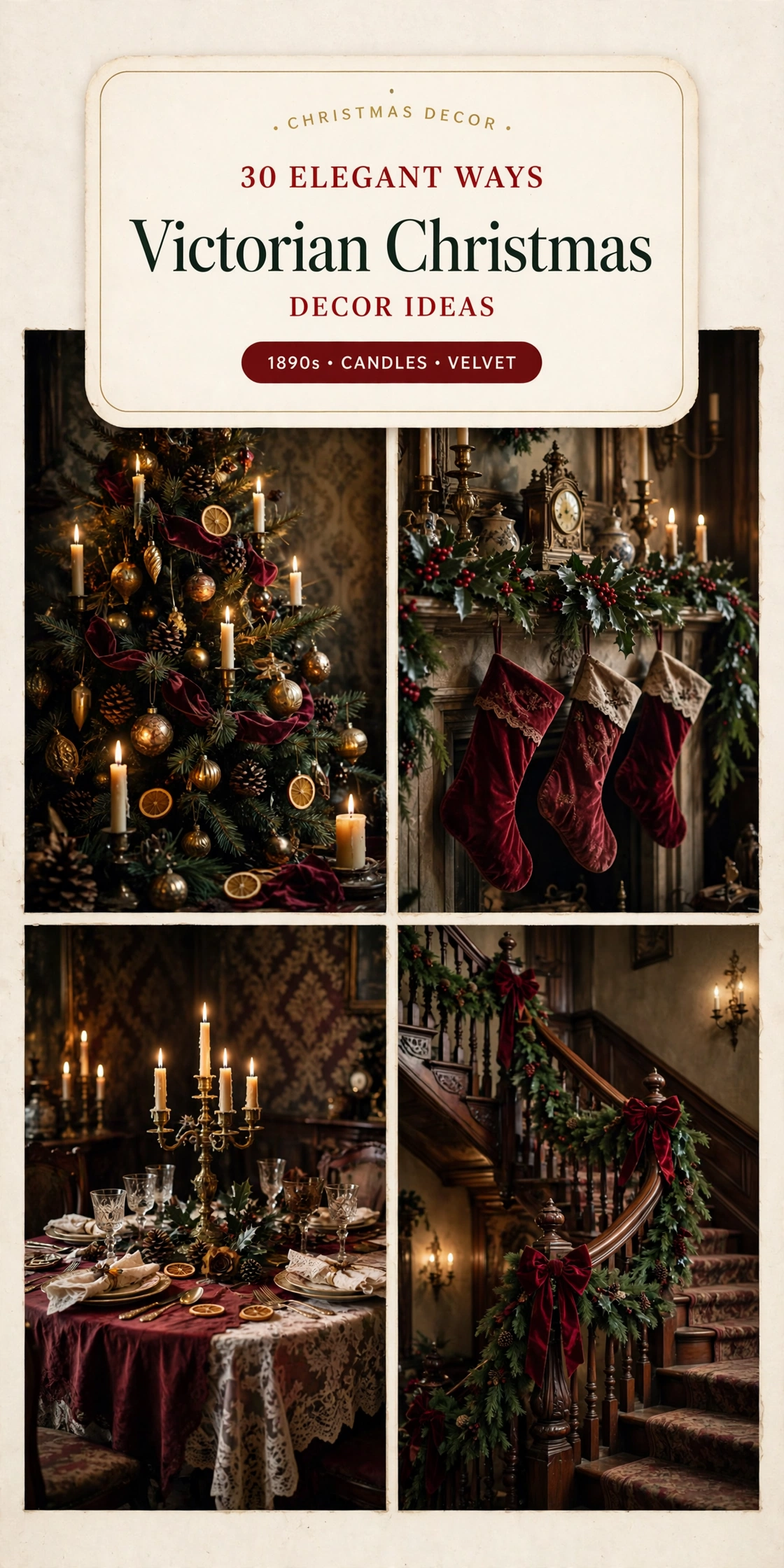 Victorian Christmas Decor Ideas: 30 Elegant Ways to Bring an 1890s Christmas Home