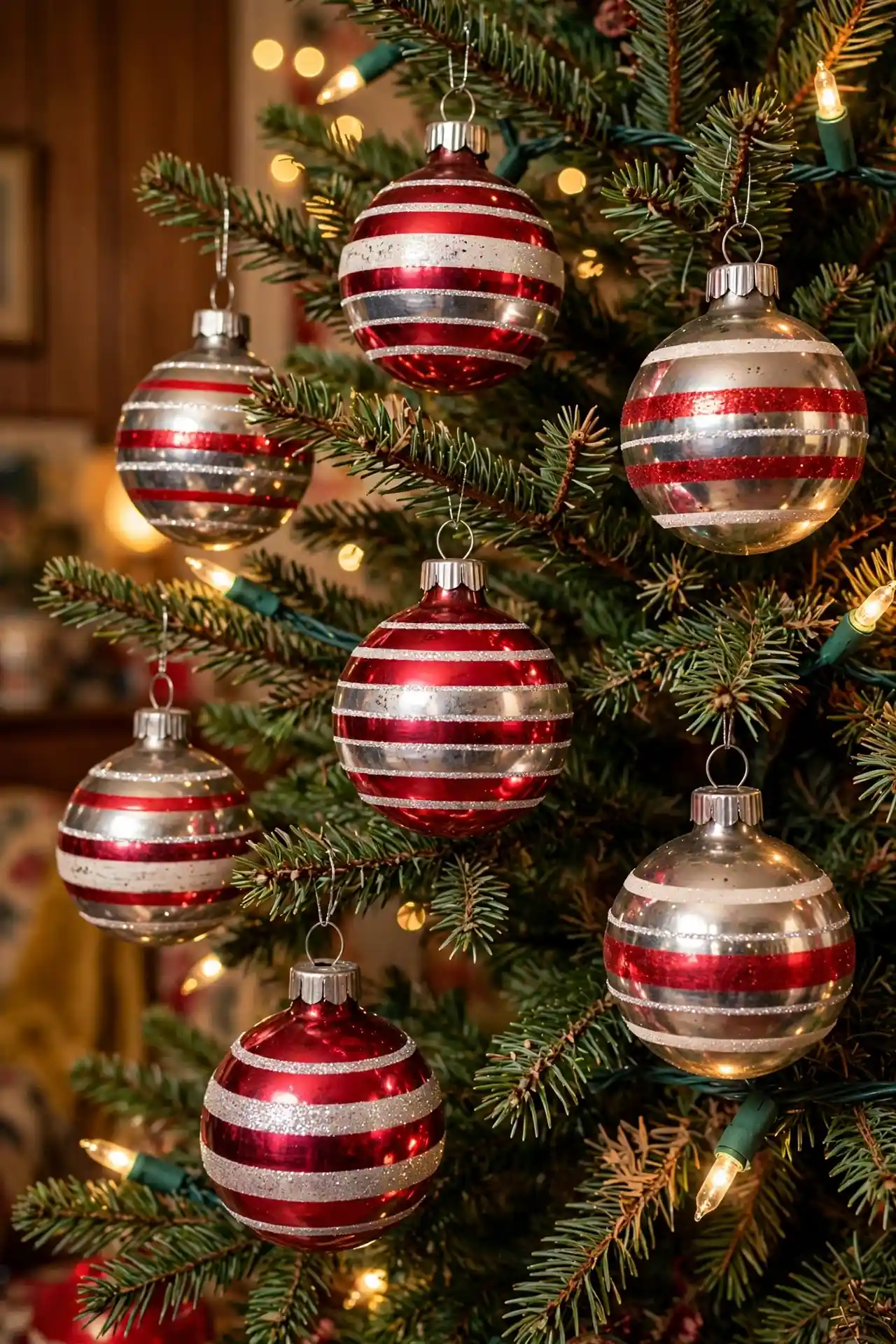 vintage christmas baubles