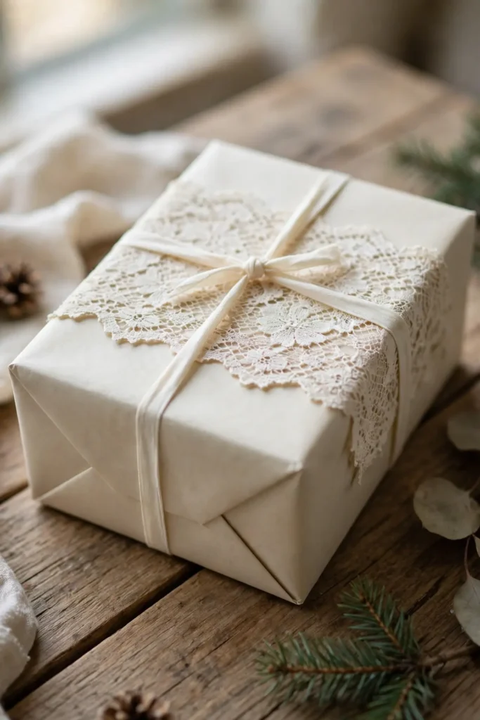 vintage style christmas wrapping paper