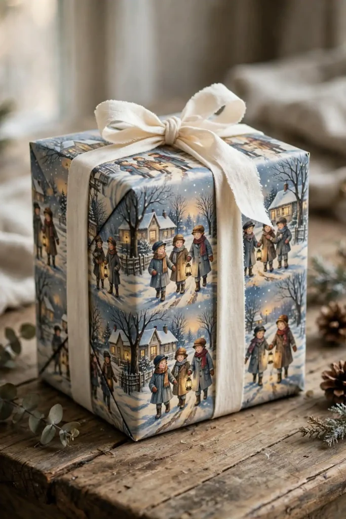 nostalgic christmas wrapping paper