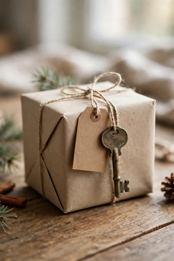 retro christmas gift wrap
