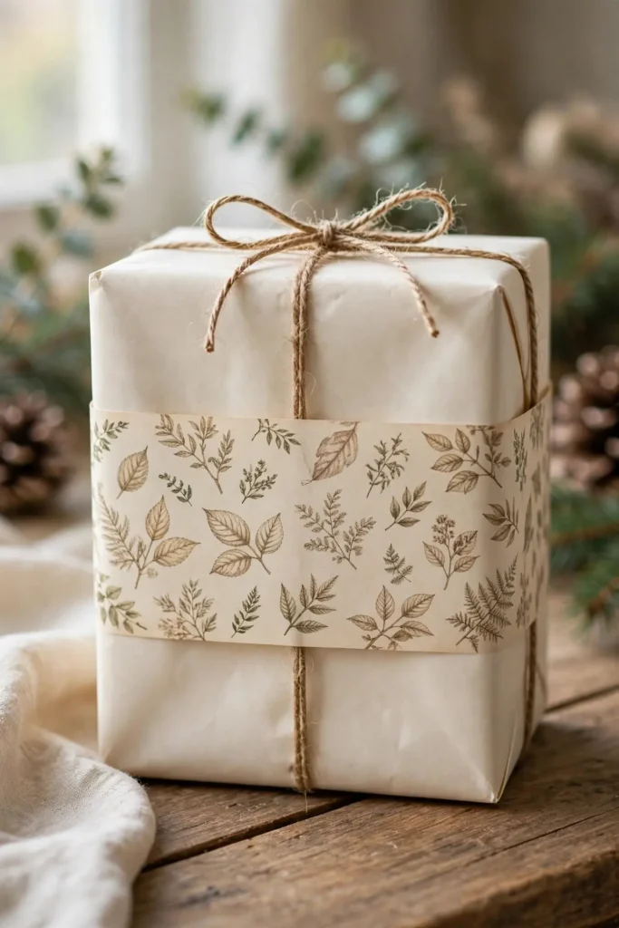 vintage print christmas wrapping paper