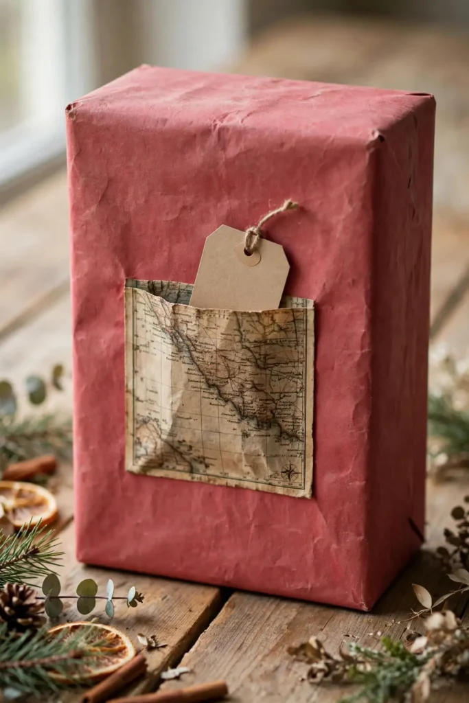 christmas wrapping paper vintage style
