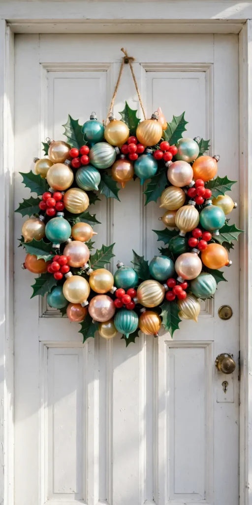 vintage plastic christmas wreath
