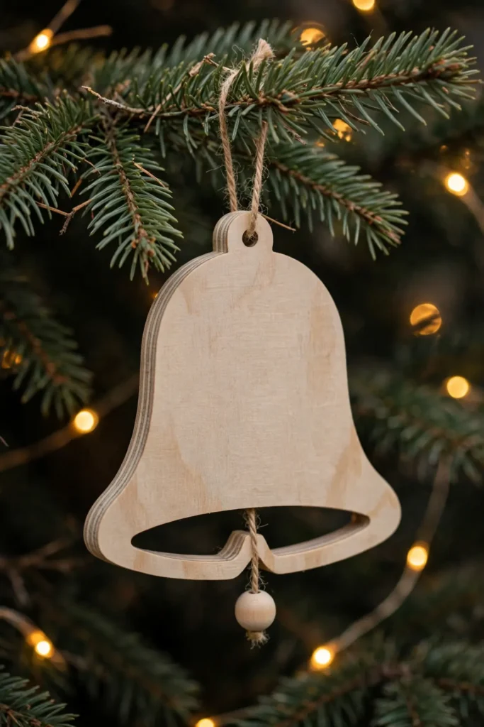wooden ornaments to paint bell cutout