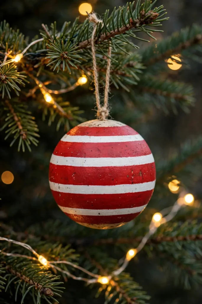 diy painted wood ornaments hand painted baubles