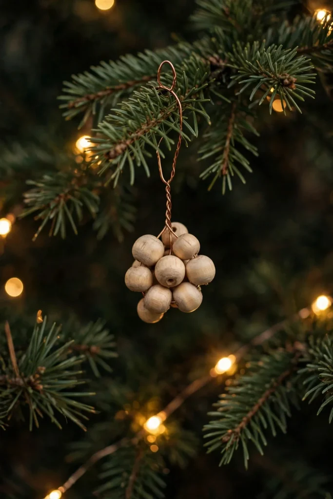 wooden bead ornaments christmas garland ornament