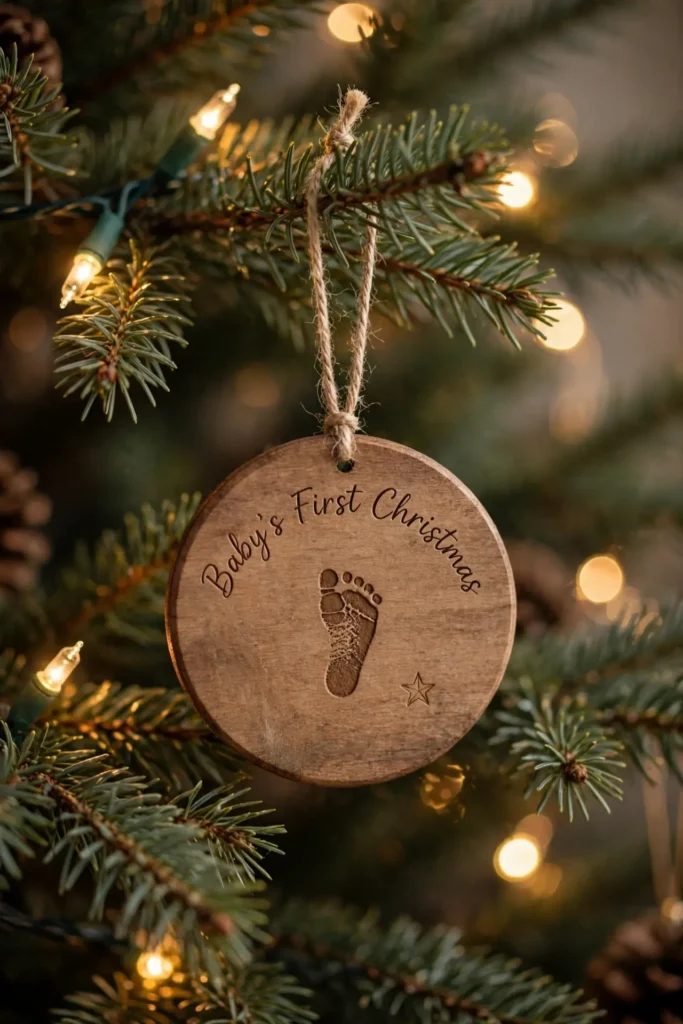 custom wood christmas ornaments first christmas