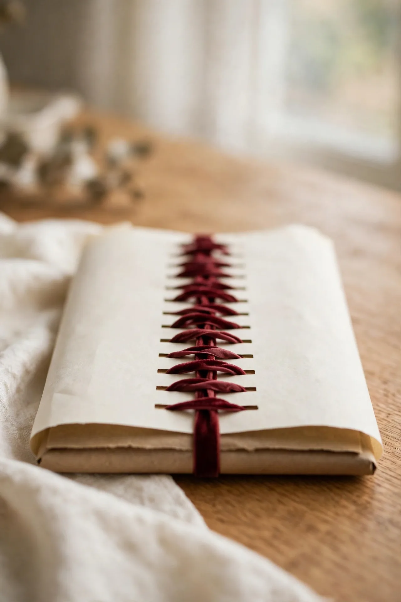 unique christmas gift wrapping ideas ribbon woven through paper