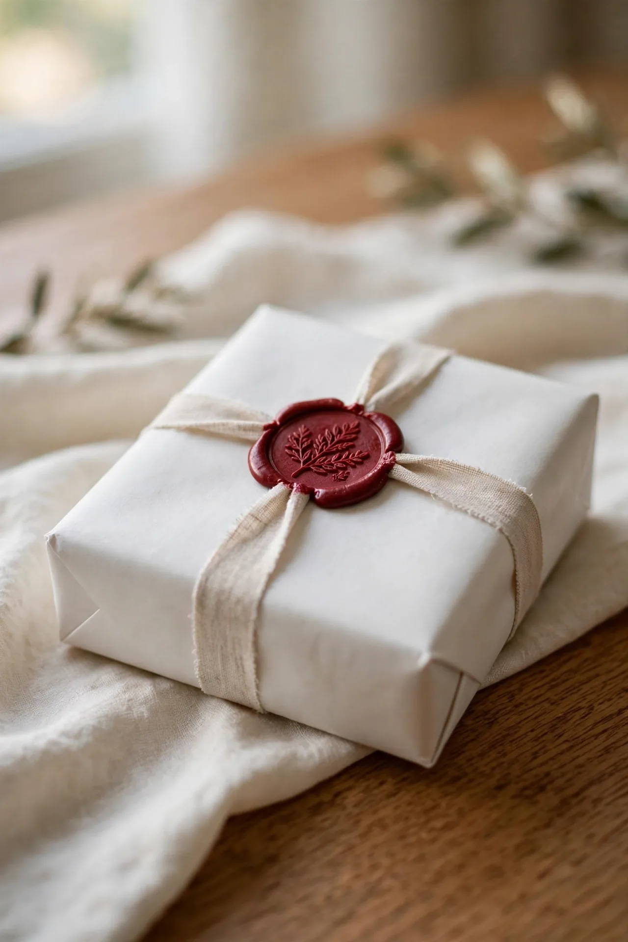 wax seal christmas gift wrapping finishing