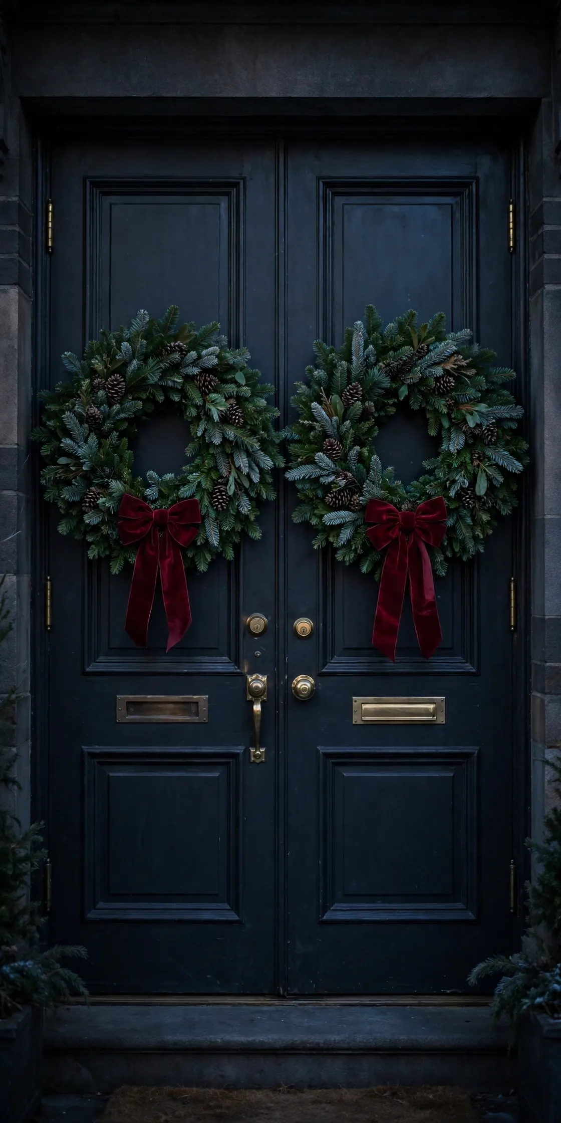 christmas front door wreath ideas