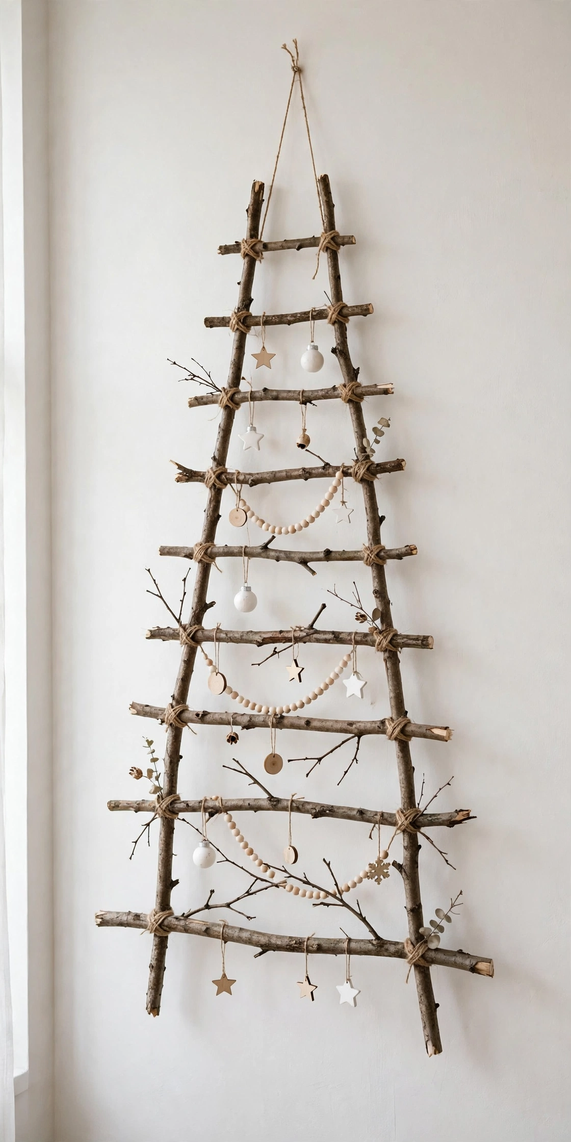 branch wall christmas tree rustic branches