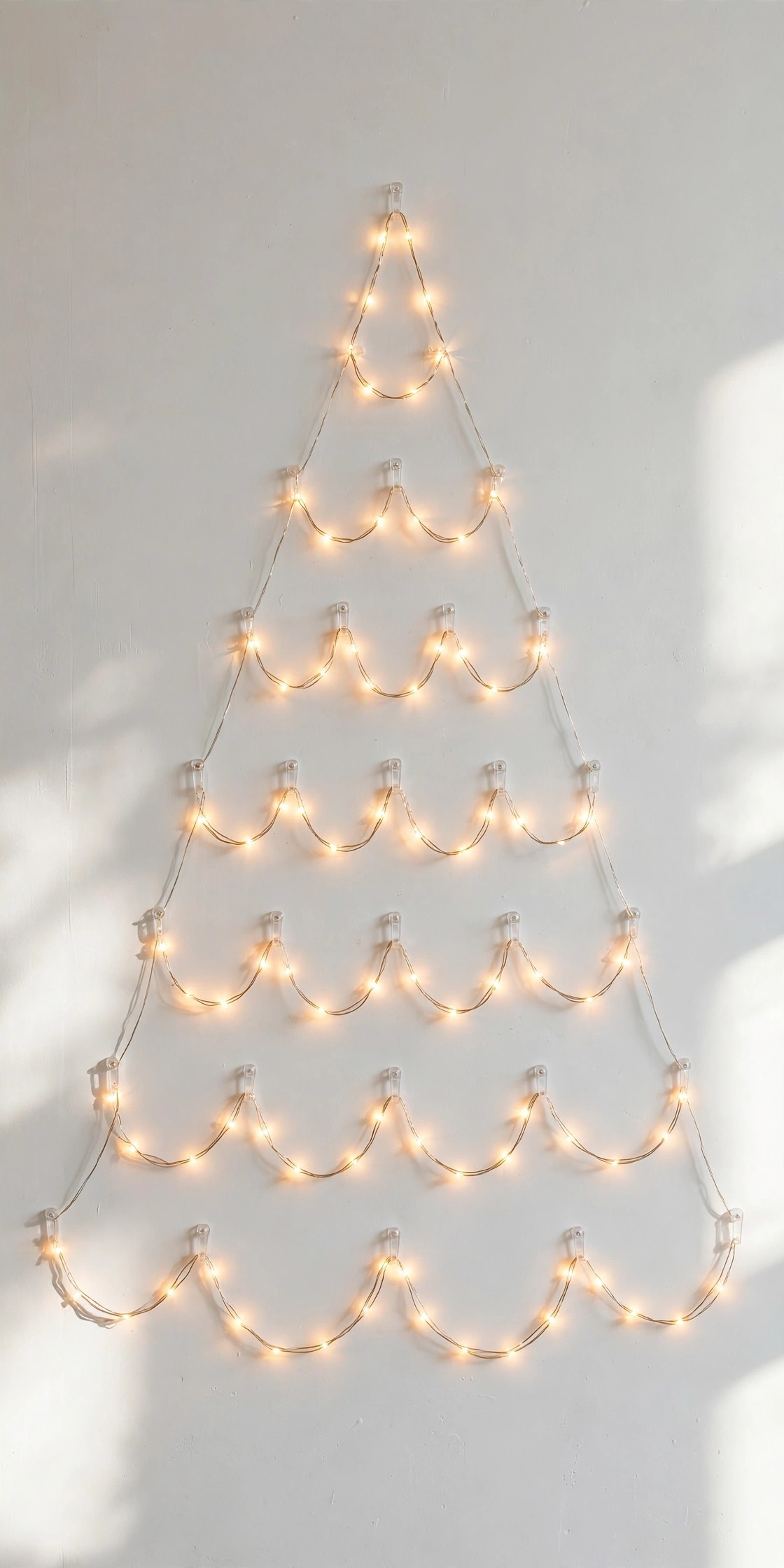 string light wall christmas tree swags