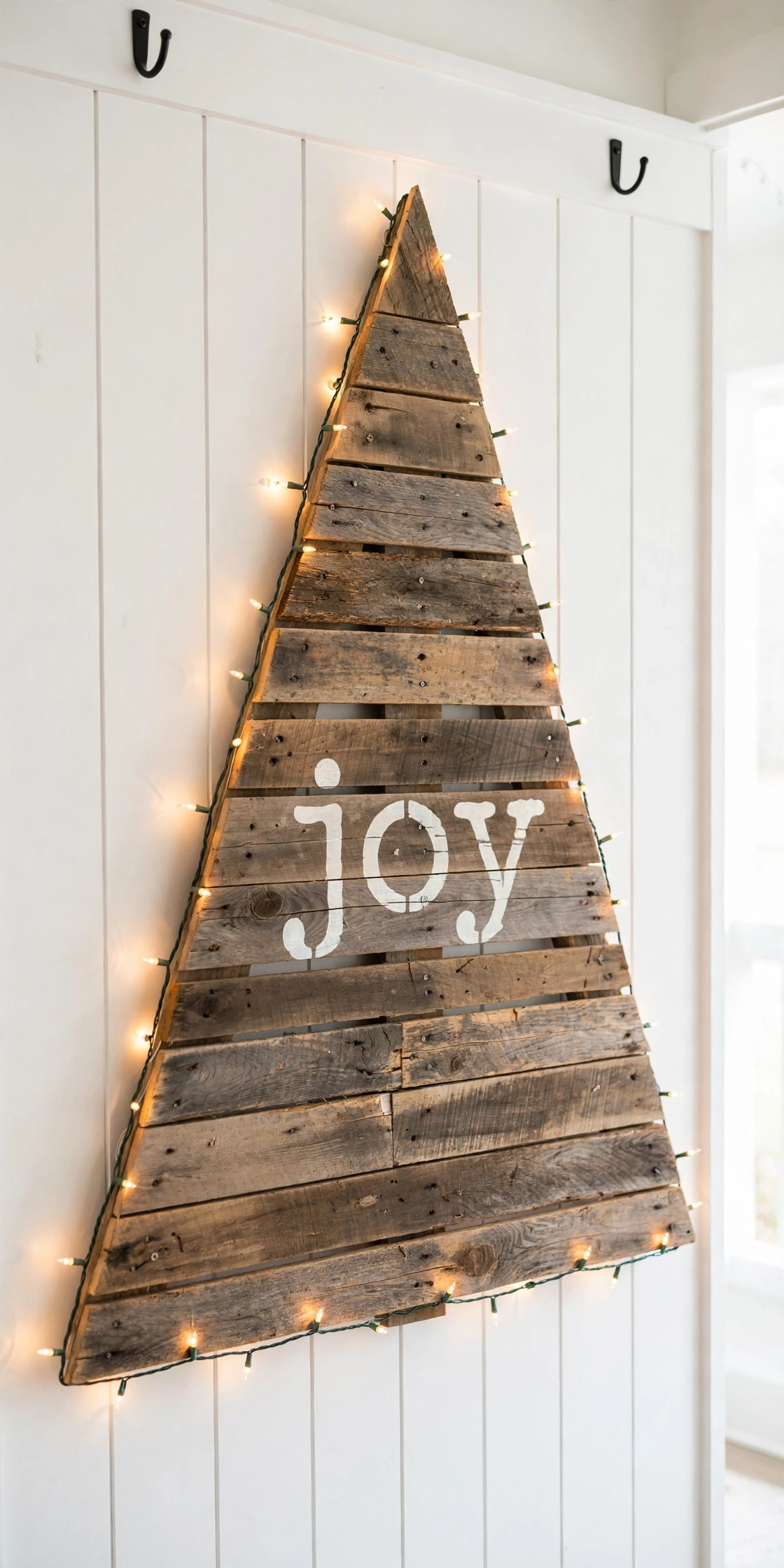 pallet wood wall christmas tree rustic