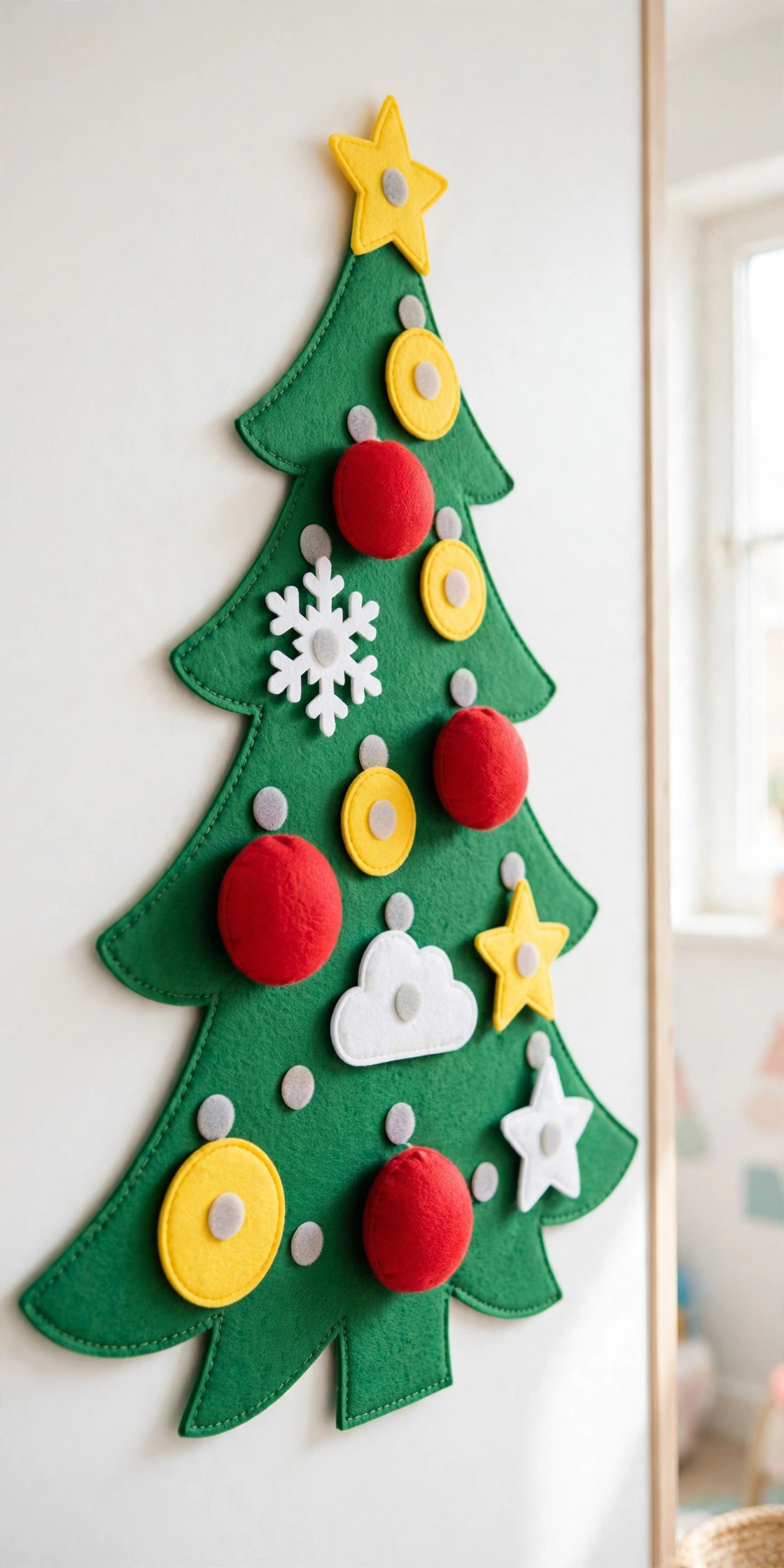 felt christmas tree for toddlers wall