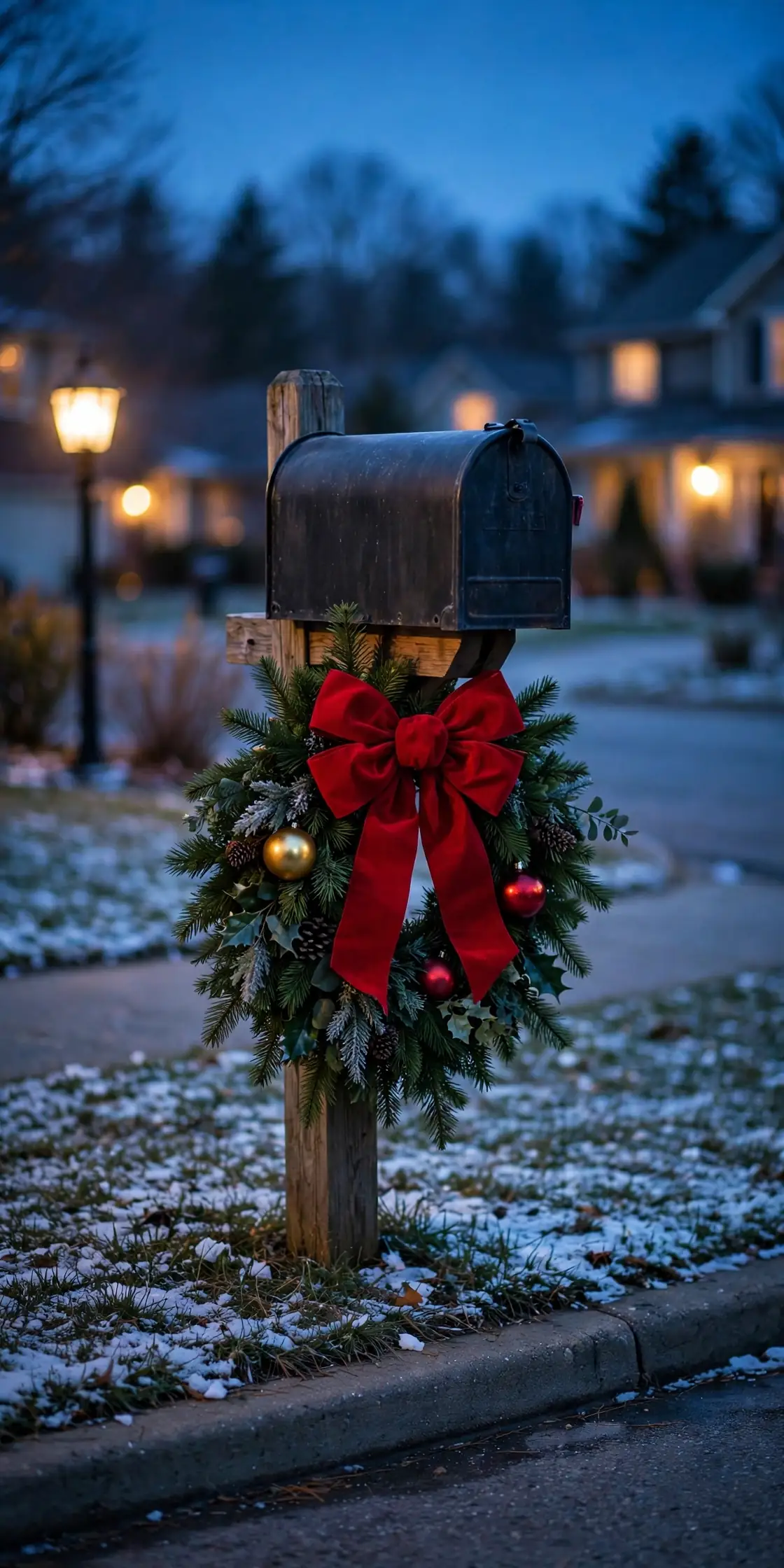 christmas mailbox swag decorations for outside
